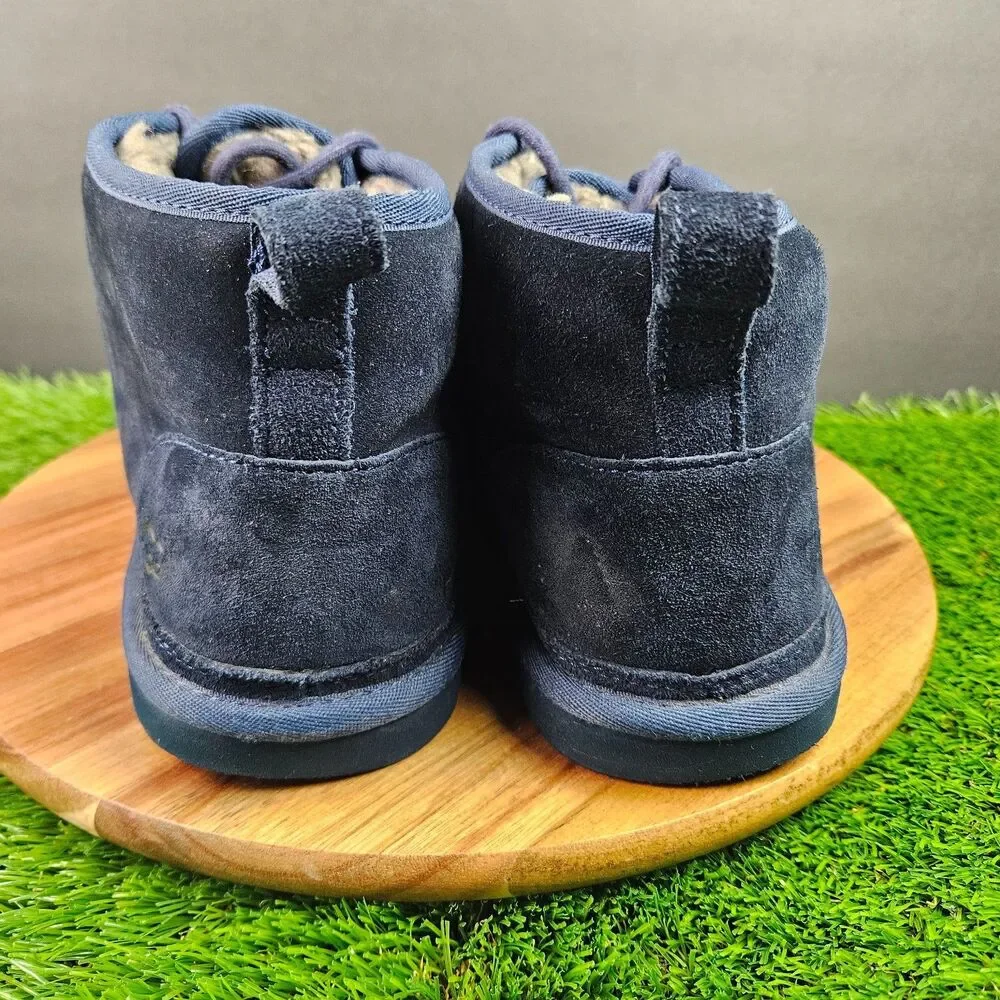UGG Boots Neumen Chukka Mens 11 Navy Blue Lace Up Casual Ankle Top SN 3236